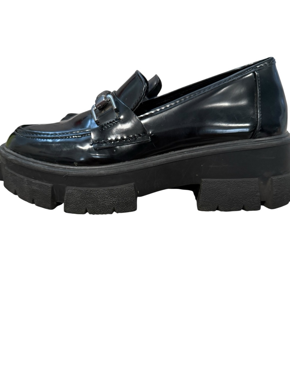 Steve Madden Chunky Platform Patent Faux Leather Shoes for Women, Size 8. - Picture 5 of 10